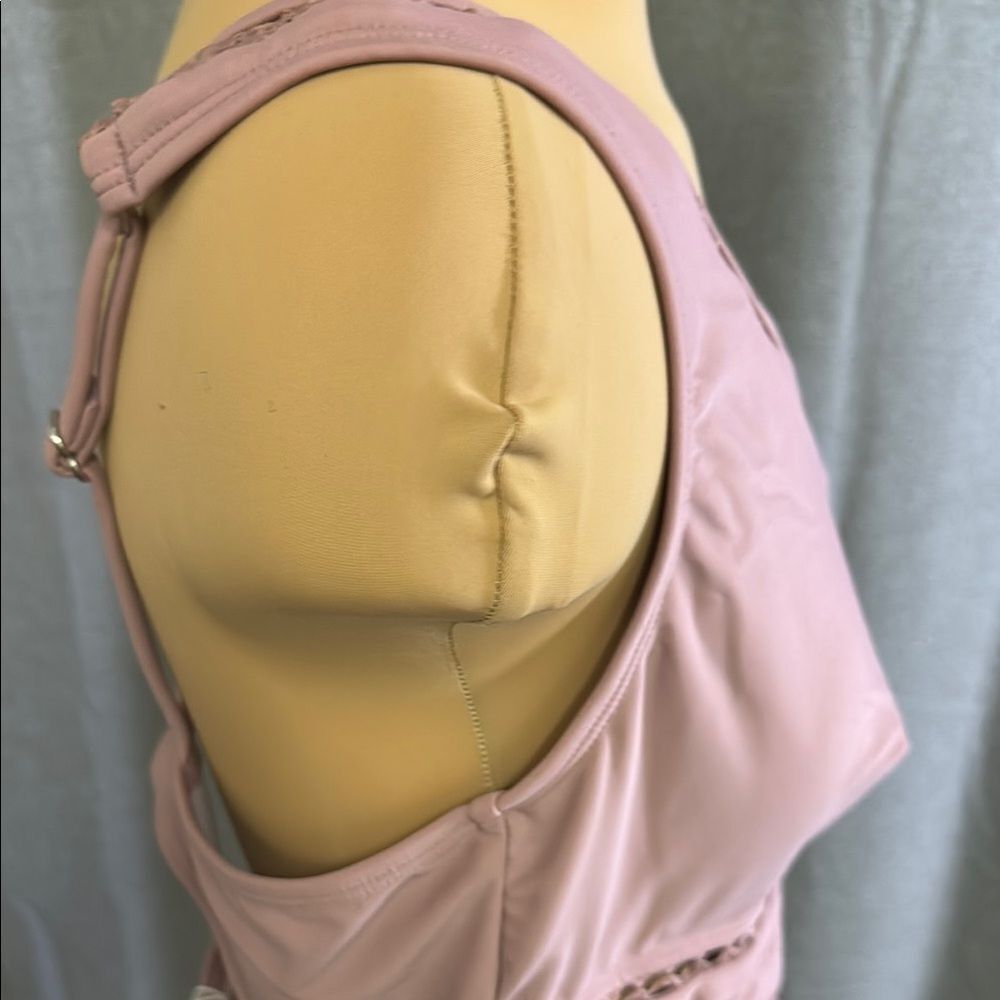 CupShe Pink One-Piece Swimsuit with Lace Details - Picture 11 of 14